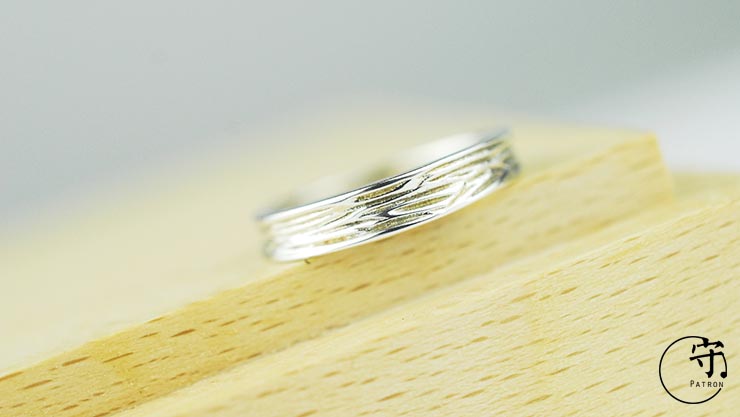 Original Natural Bark Texture Ring Handmade Sterling Silver